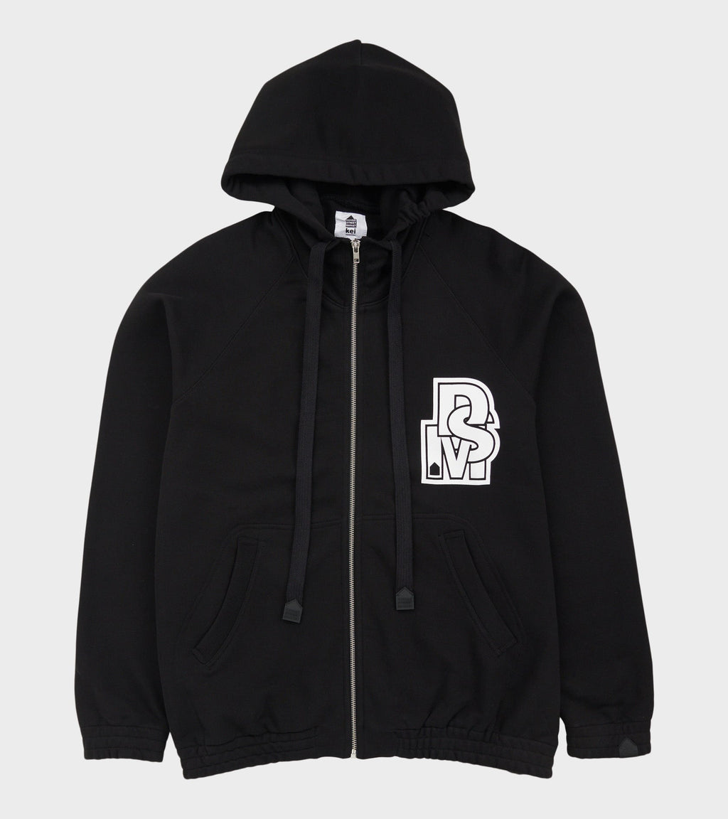 Zipped Hoodie Black