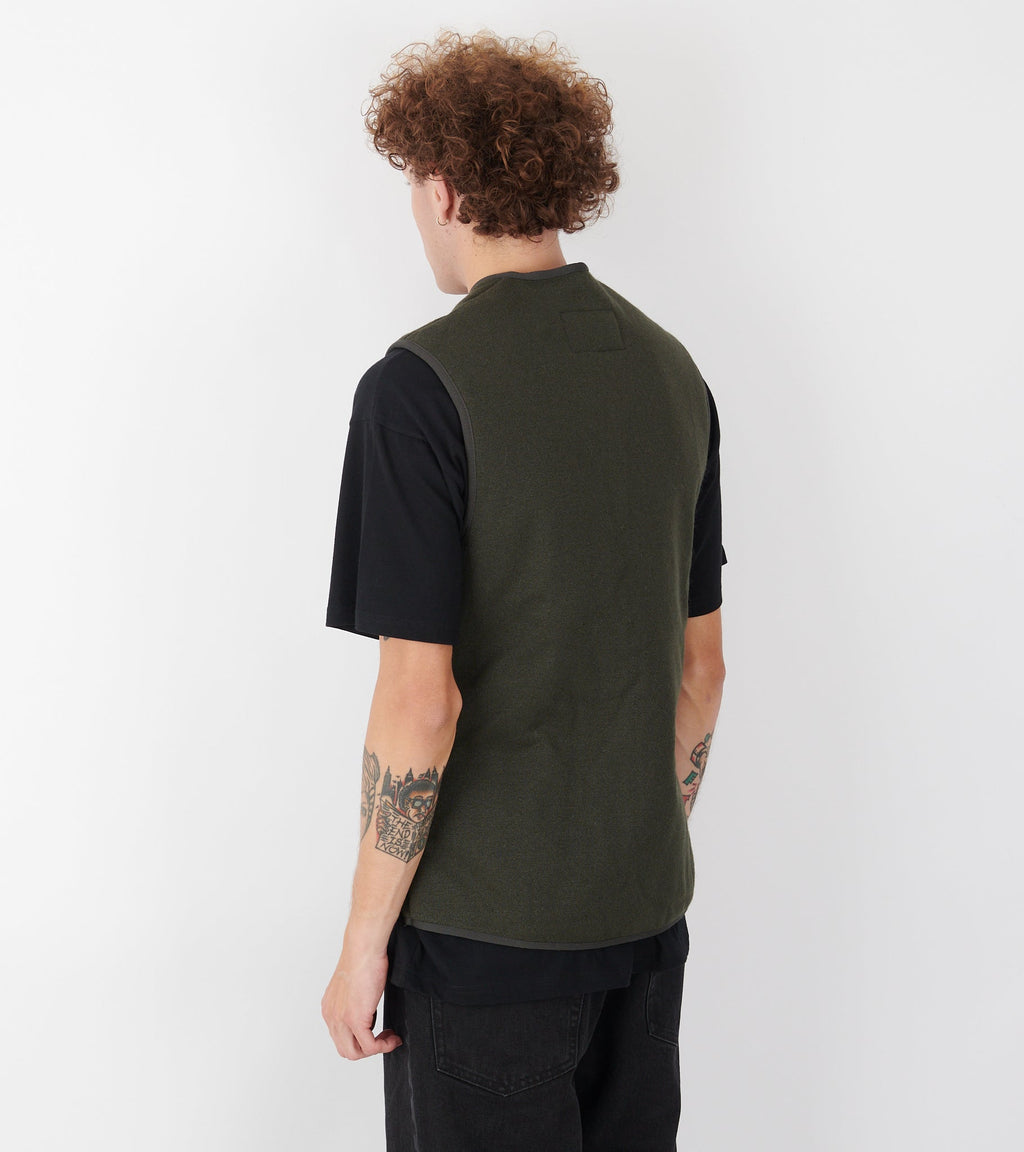 Warm Pile Waistcoat Zip-In Liner Sage