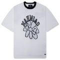 Knit Flower Boxy Tee - White