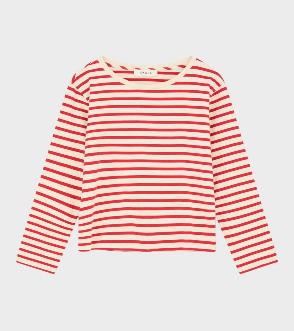 Marron Oversized Blouse Off-white/Red Stripe
