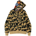 BAPE 1ST CAMO SHARK FULL ZIP HOODIE YELLOW