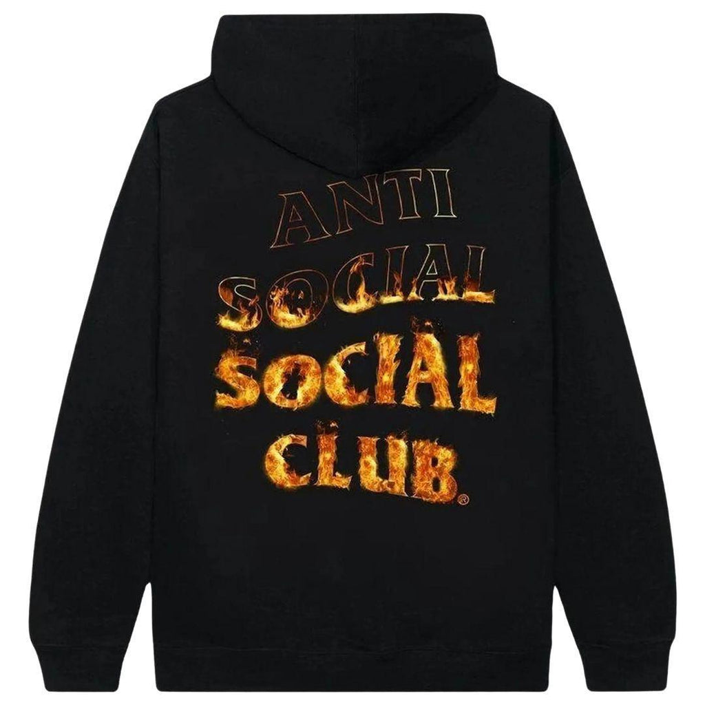 ANTI SOCIAL SOCIAL CLUB A FIRE INSIDE FLAME HOODIE BLACK