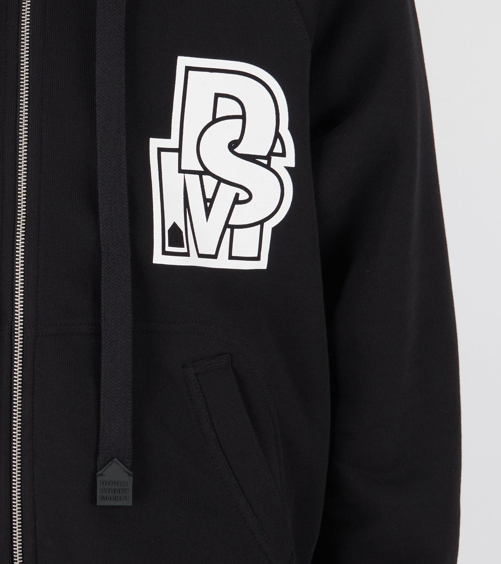 Zipped Hoodie Black
