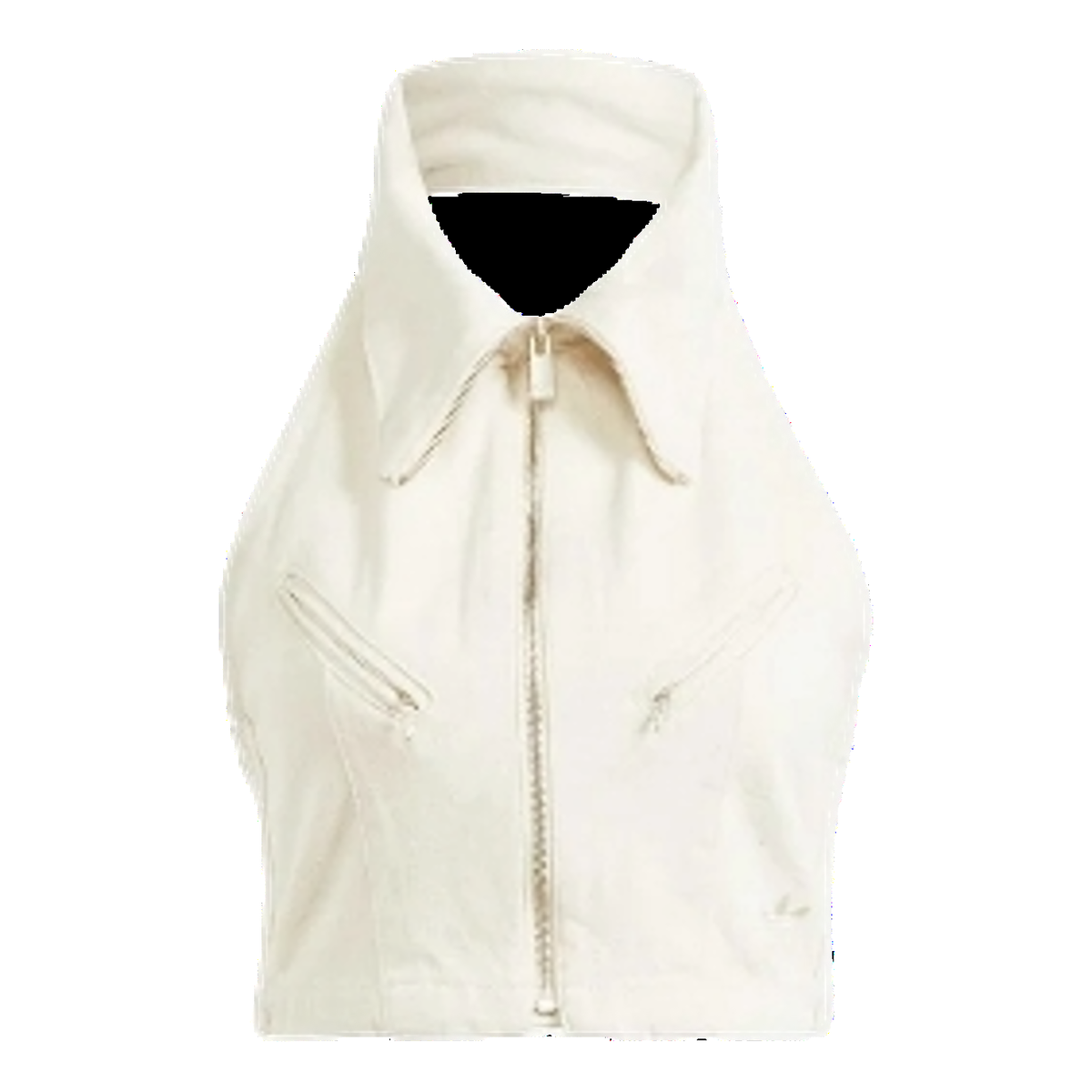 (WMNS) adidas Fashion Montreal Denim Cropped Vest Asia Sizing 'White' IS3580