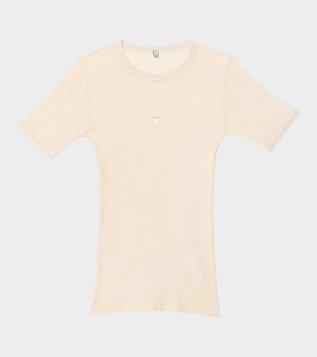 S/S Heart T-shirt Undyed