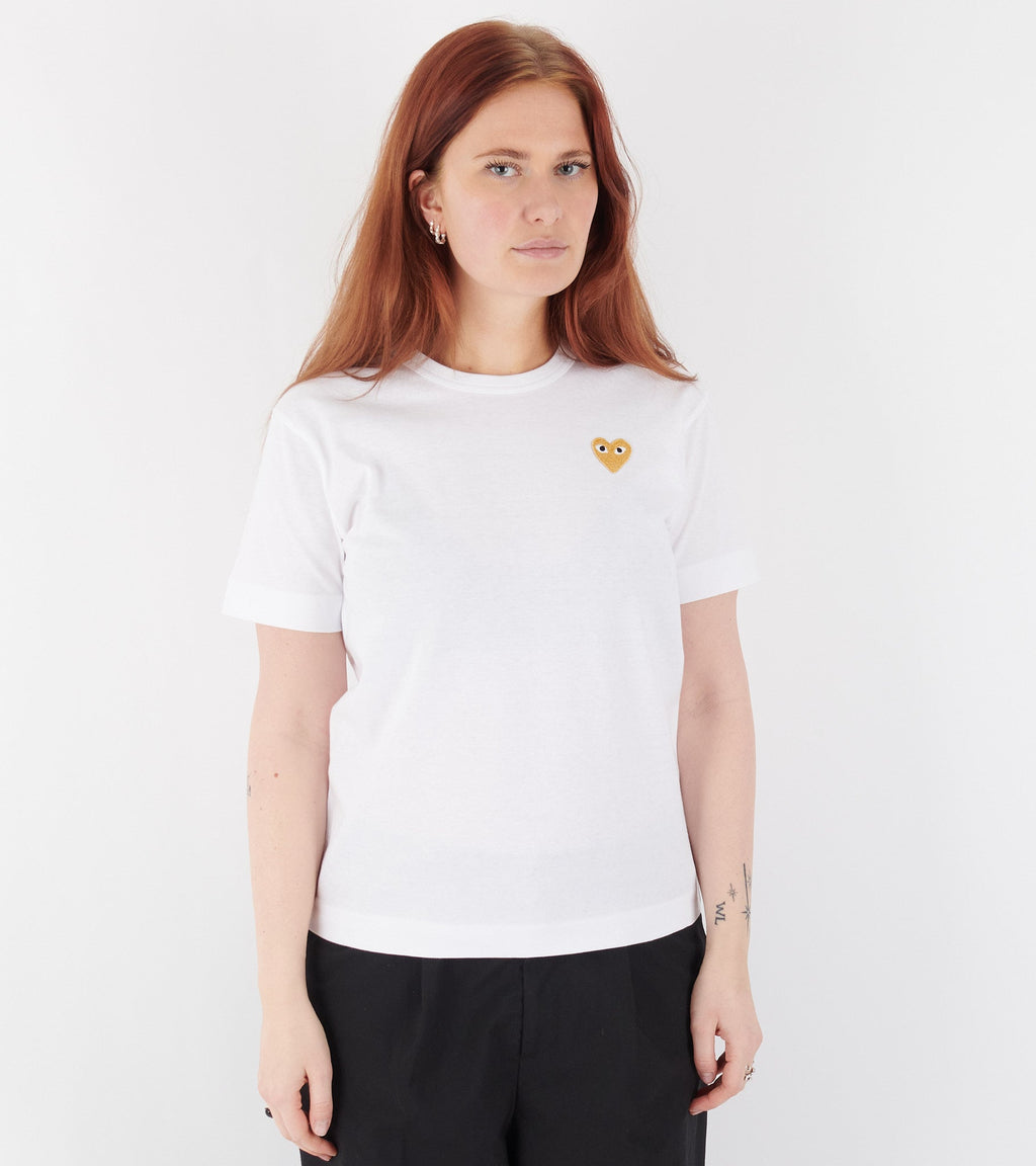 U Gold Heart T-shirt White