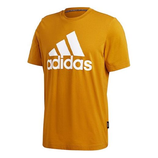 adidas Mh Bos Tee Letter Short-sleeve Tee Men Gold GC7347
