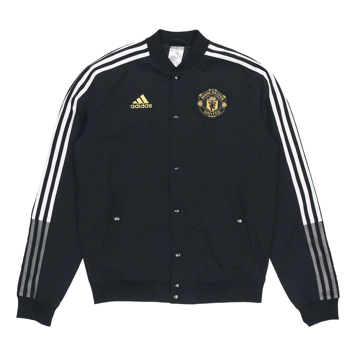 adidas Mufc Cny Bomber Series Soccer/Football Sports Printing aviator Jacket Black GU6960