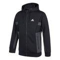 adidas St Kn Spcr Jkt Contrasting Colors Pocket Knit Sports hooded Logo Jacket Black H39239