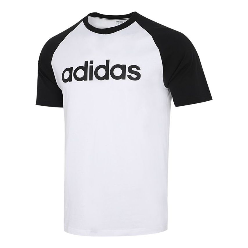 Men's adidas neo Sports Round Neck Casual Breathable Short Sleeve White T-Shirt GP4898