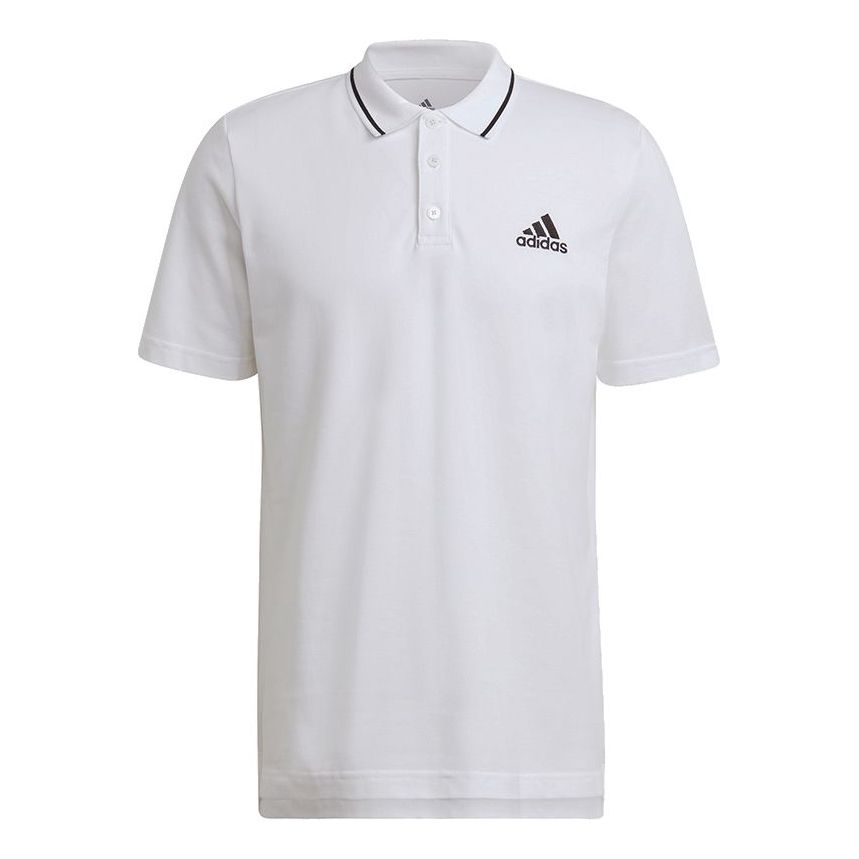 adidas M Sl Pq Ps Logo Athleisure Casual Sports Short Sleeve Polo Shirt White GK9221