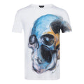 Men's Alexander McQueen SS21 Round Neck Skeleton Printing Short Sleeve White 550475-QMZ61-0900