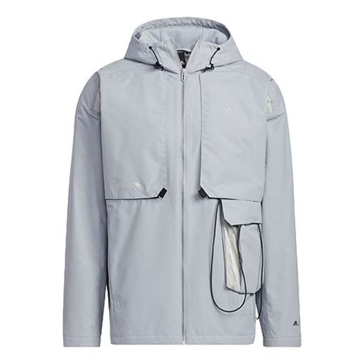 adidas x Transformers Crossover limited TF Turf Jacket 22 Solid Color hooded track Jacket Gray HM7465
