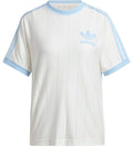 (WMNS) adidas Originals 3 Stripe Graphic T-shirt Asia Sizing 'White Blue' IR7469