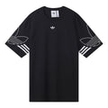 adidas originals Outline Tee Round Neck Short Sleeve Black DU8145