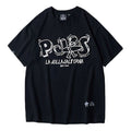 PJs Vigor Surf Alphabet LOGO Basic Pattern Casual Pure Cotton Unisex Black 20SSTS1006-P