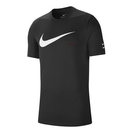 Nike Sportswear Large logo Printing Casual Sports Short Sleeve Black CK2252-010