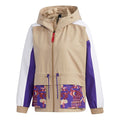 (WMNS) adidas Cny Jkt New Year Series Patchwork Print Pattern Sports Hooded Jacket Khaki Brown GP0611