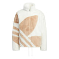(WMNS) adidas Fur Track Jacket Asia Sizing 'White Tan' HR3485