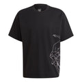 adidas originals Artist Tee Ss White Embroidered Sports Round Neck Short Sleeve Black HA4694