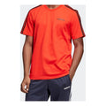 adidas E 3S Tee Classic Stripe Training Sports Round Neck Short Sleeve Red DU0444