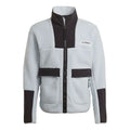 adidas Terrex Outdoor logo Sports Fleece Stand Collar Jacket Light Blue GI7381