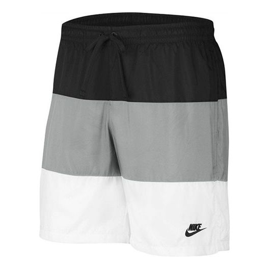 Nike Sportswear City Edition Multicolor Woven Breathable Casual Shorts Black White Gray CJ4488-010