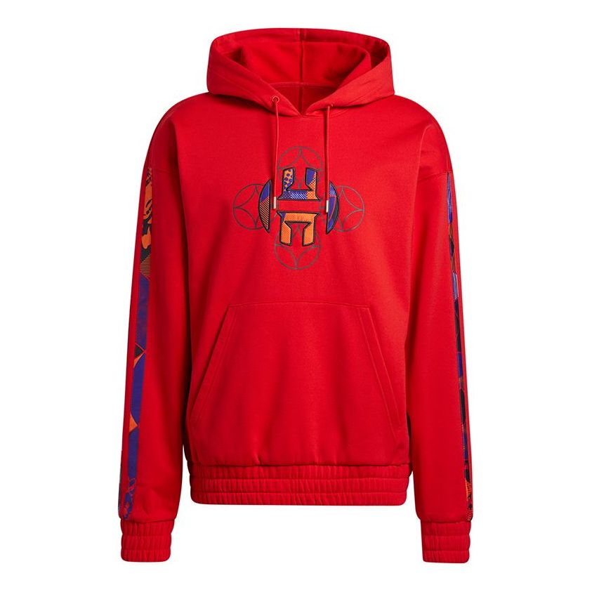 adidas Mic Harden Po Logo Basketball Sports Fleece Lined Red H37613