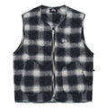 Stussy Plaid Nylon Liner Vest 'Black' 115720