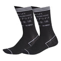 adidas Alphabet Numeric Word Printing Stripe Sports Running Socks Unisex One Pair Black FP8068