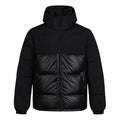 adidas originals Down Regen Puff Stay Warm Splicing Sports hooded down Jacket Black GE1324