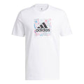 Men's adidas Minimalistic Alphabet Large Logo Printing Casual Round Neck Short Sleeve White T-Shirt IB9426