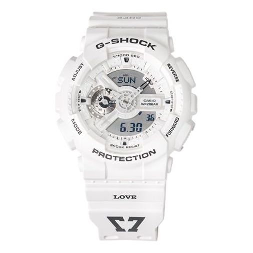 CASIO G-Shock Analog-Digital 'White' GA-110MW-7APRS
