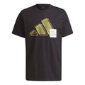 adidas 3bar Logo Tee Logo Printing Sports Round Neck Short Sleeve Black GU3643