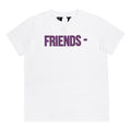 VLONE White Purple Printing Large Logo Short Sleeve Couple Style White VLTE19002