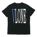VLONE Large Logo Round Neck Short Sleeve T-shirt 'Black Blue' VLTE17SS004
