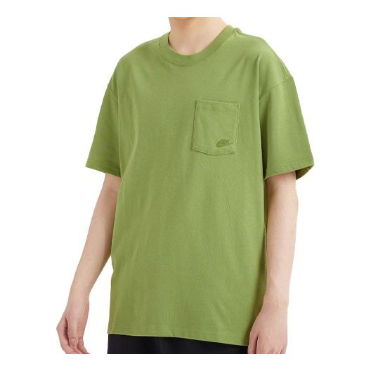 Nike SPORTSWEAR Pocket Solid Color Short Sleeve Green DD0500-318