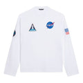 Men's Balenciaga x NASA Crossover Space Printing Long Sleeves Round Neck Long Sleeves White 662496TKVD79040
