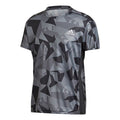 adidas Own The Run Tee Camouflage Printing Quick Dry Training Running Short Sleeve Version Gray GK8161