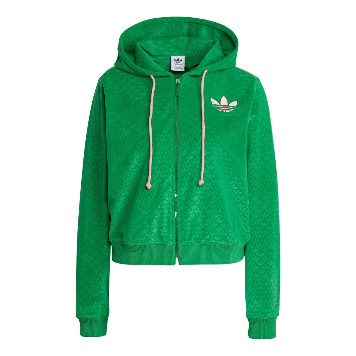(WMNS) adidas Adicolor Heritage Now Velour Zip Hoodie 'Green' IB2047