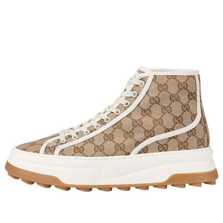 Gucci Tennis 1977 High-Top Sneakers 'Tan White' 745999-20Q20-9745