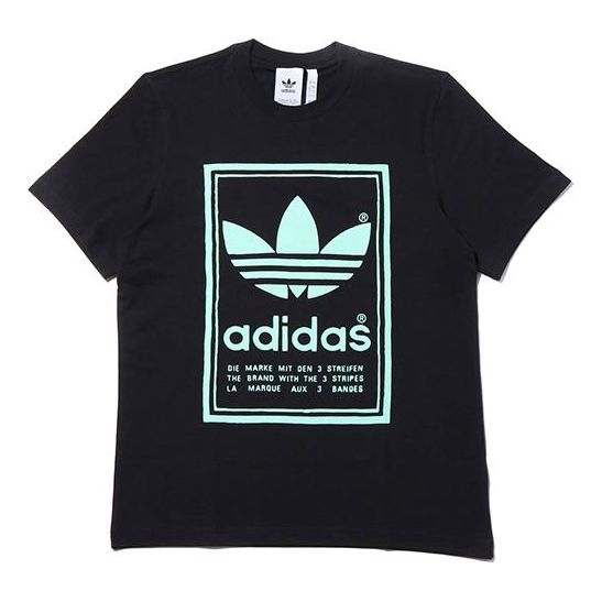 adidas originals Printing Casual Short Sleeve Black DJ2712