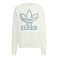 adidas originals Adicolor Crew Chest Printing Round Neck Pullover Long Sleeves Creamy White HS1995