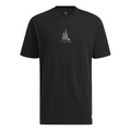 Men's adidas Camping Graphic Short Sleeve Tee Pattern Round Neck Black T-Shirt HI3037