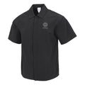 adidas neo Solid Color Alphabet Logo Printing Athleisure Casual Sports lapel Short Sleeve Shirt Black HM9977