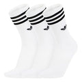 adidas originals Solid Color logo Sports Basketball Socks 3 Pairs White DX9091
