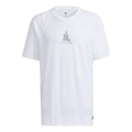 adidas Casual Sports Breathable Pattern Short Sleeve White HI3036