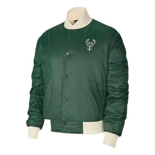 Nike NBA Filled Outdoor Basketball Sports Jacket Milwaukee Bucks Green DB4788-323