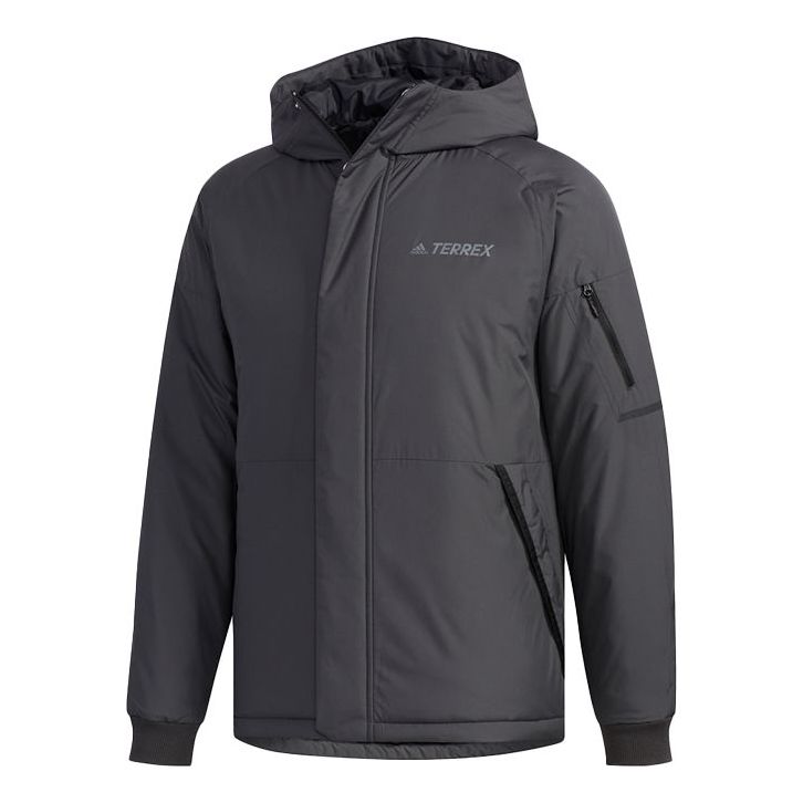 adidas XPLR INS Jacket Logo Hooded Jacket Black FJ9252