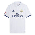 adidas real Madrid 16-17 Season Fan Edition Home Alphabet Logo Stripe Sports Soccer/Football Short Sleeve Jersey Asia Sizing White S94992